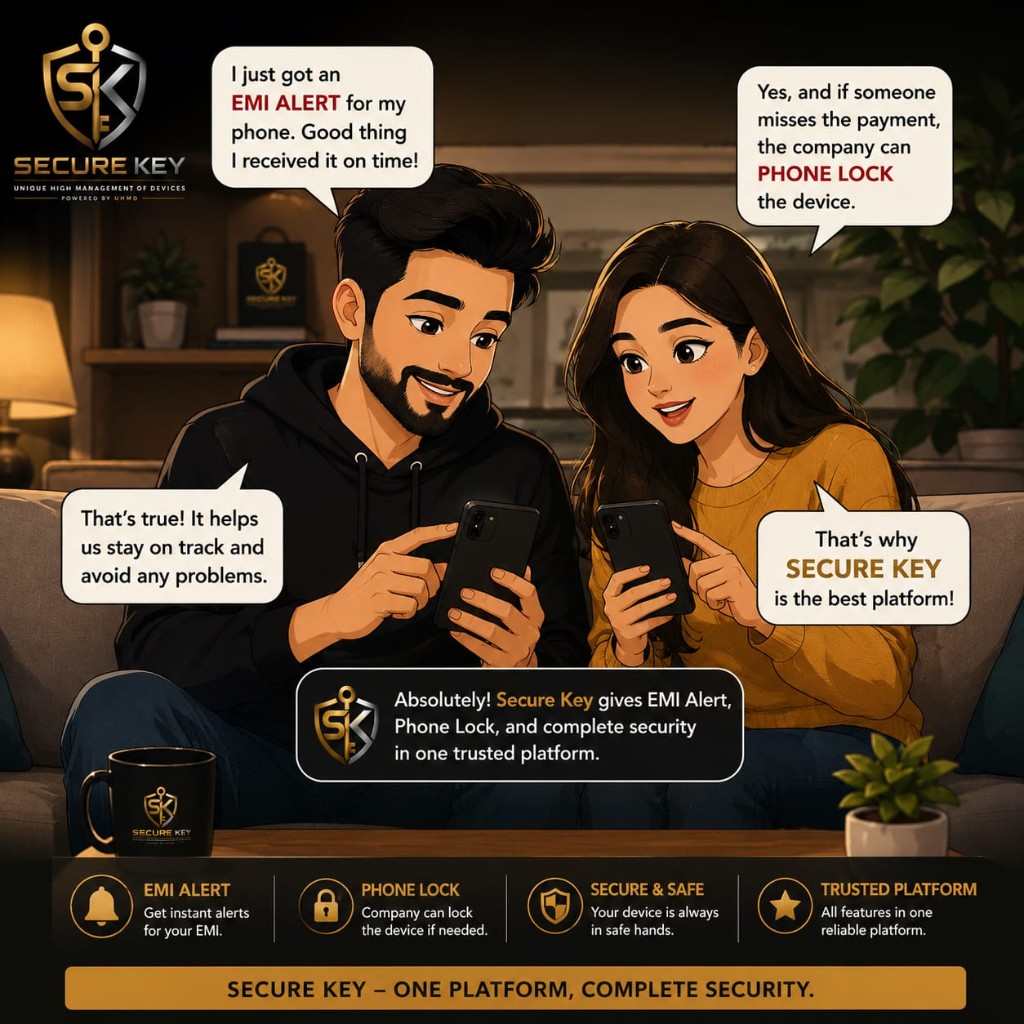 EMI alerts and remote phone lock for secure financing