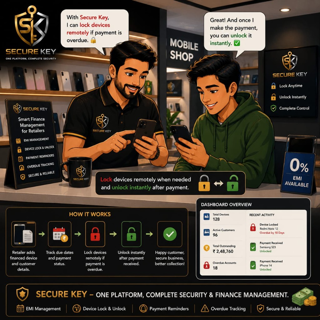 Complete finance and security management for mobile retailers